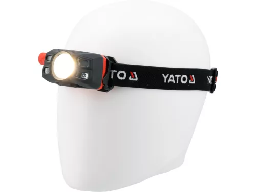 YATO Akkus LED fejlámpa autófényezéshez és színellenőrzéshez, CRI 95+, 400 lm, 3 színhőmérséklet, IP65 (YT-085945)