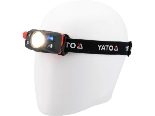 YATO Akkus LED fejlámpa autófényezéshez és színellenőrzéshez, CRI 95+, 400 lm, 3 színhőmérséklet, IP65 (YT-085945)