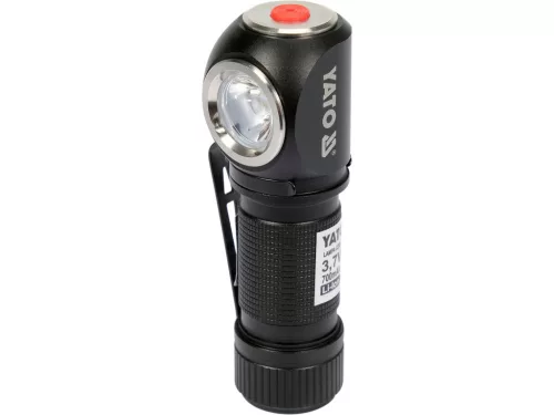 YATO Akkus LED fejlámpa levehető kézi lámpával, 350 lm, 47 m, 700 mAh, IPX4 (YT-08597)