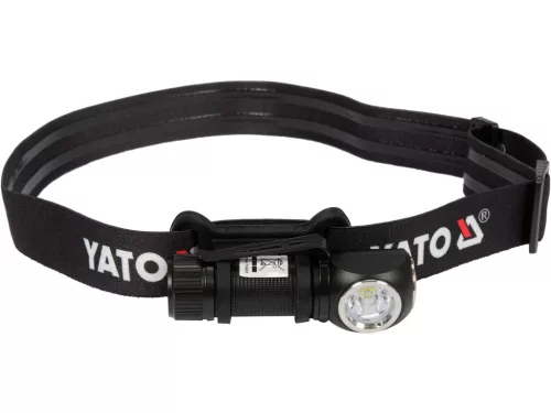 YATO Akkus LED fejlámpa levehető kézi lámpával, 350 lm, 47 m, 700 mAh, IPX4 (YT-08597)