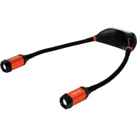   YATO Akkus nyaklámpa hajlítható karokkal, 300 lm, 2000 mAh, fokozatmentes fényerő-szabályozással (YT-08599)