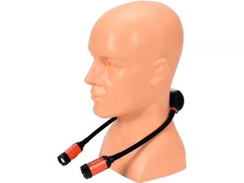YATO Akkus nyaklámpa hajlítható karokkal, 300 lm, 2000 mAh, fokozatmentes fényerő-szabályozással (YT-08599)