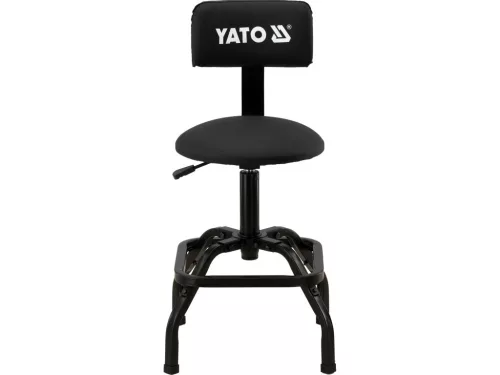 YATO Állítható műhelyszék háttámlával, 360°-ban forgatható ülőfelülettel (YT-08785)