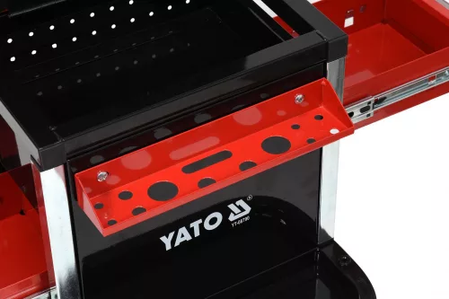 YATO Gurulós szerelőszék 2 fiókkal, fékezhető kerekekkel és szerszámtartóval (YT-08790)