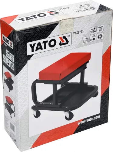 YATO Gurulós műhelyszék fiókkal, 150 kg, 440 × 360 × 390 mm (YT-08791)
