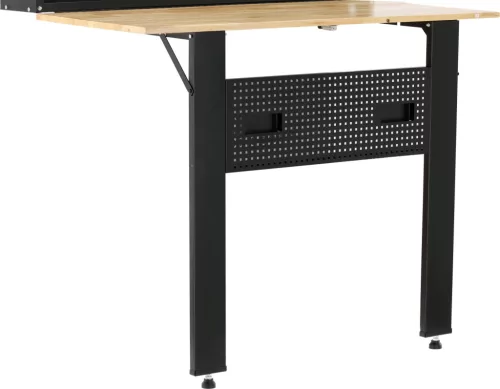 YATO Munkapad / műhelyasztal összecsukható, 120 × 60 cm, 135 kg, perforált szerszámtáblával (YT-08944)