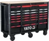 YATO Szerszámkocsi 20 fiókkal, gumifa munkalappal, 1425 × 575 × 1095 mm (YT-09006)