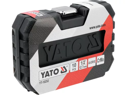 YATO Gépi pneumatikus dugókulcs készlet,  1/2", 10 db-os  (YT-10252)