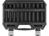 YATO Gépi dugókulcs készlet 1/2” pneumatikus és elektromos ütvecsavarozóhoz, 10–19 mm, 20 részes (YT-10256)