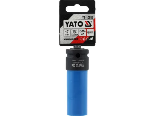 YATO Ütvecsavarozó kerékcsavar dugókulcs 17 mm, 1/2", 85 mm, alufelnihez (YT-10583)