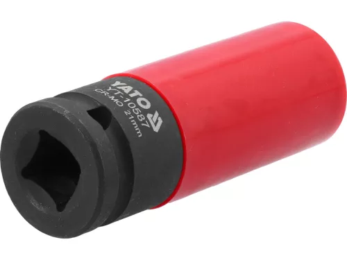 YATO Ütvecsavarozó kerékcsavar dugókulcs 21 mm, 1/2", 85 mm, alufelnihez (YT-10587)
