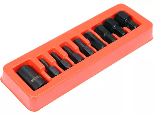 YATO 9 darabos 1/2" Gépi imbusz bit készlet dugókulcs adapterrel (YT-10662)