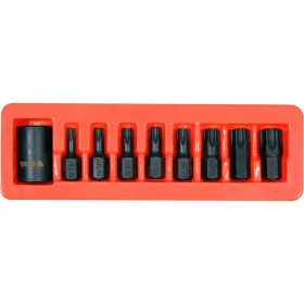   YATO 9 darabos 1/2" Gépi Torx bit készlet dugókulcs adapterrel (YT-10664)