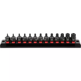   YATO TORX gépi bitfej készlet ütvecsavarozóhoz 3/8”, T10–T70, 13 részes, S2 / CrMo (YT-10668)