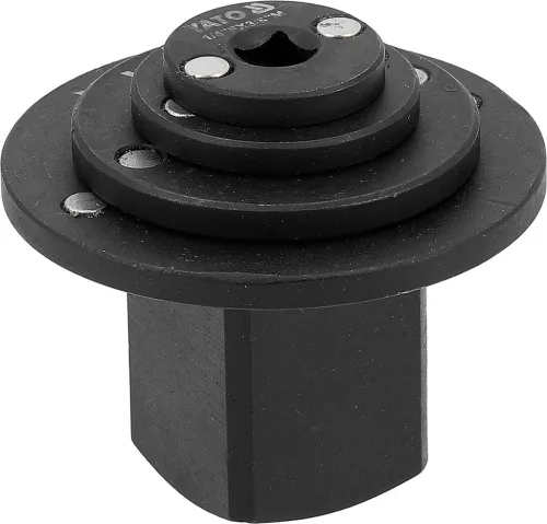 YATO Ütvecsavarozó adapter készlet négyszöghajtáshoz, 1/4”–1”, rövid, 4 részes, CrMo (YT-10673)