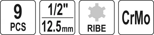 YATO Bit készlet 9 db (YT-10681)