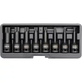   YATO Bit dugókulcs készlet gépi Spline 1/2" 8 részes M5-M18  (YT-1069)