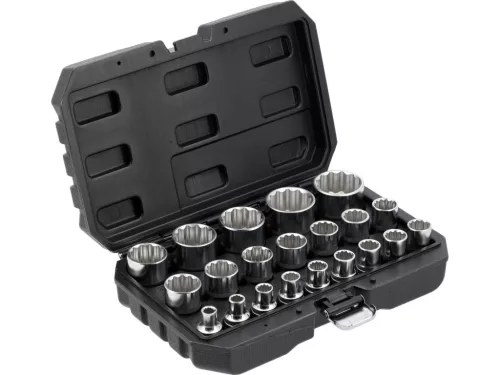 YATO  12 Szögű dugókulcs készlet, 1/2",  8-36 mm ig, 21 db-os (YT-12630)