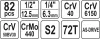YATO Dugókulcs és bit készlet 82 részes, 1/4” és 1/2”, 72 fogas racsnival (YT-12691)