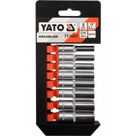   YATO Dugókulcs készlet 8 részes 5,5-13 hosszú 1/4"  (YT-14431)