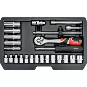   YATO Dugókulcs készlet 25 részes 1/4": 3,5-14 mm CrV  (YT-14461)