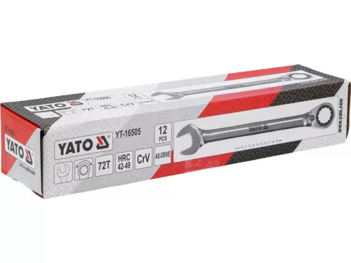 YATO Racsnis csillag-villáskulcs készlet 8–19 mm, 12 részes (YT-16505)
