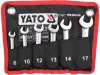 YATO Rövid csuklós racsnis csillag-villáskulcs készlet 8–17 mm, 6 részes (YT-16977)