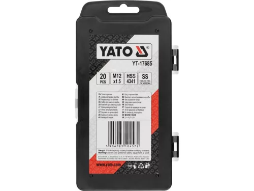 YATO Menetjavító készlet spirálbetétekkel M12 × 1,5 mm, 20 részes (YT-17685)