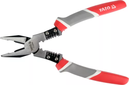 YATO Kombinált fogó blankoló és kábelvágó funkcióval, 220 mm, 1–6 mm² (YT-20050)