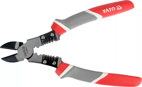 YATO Oldalcsípő fogó kábelvágó és blankoló funkcióval, 200 mm, 1–6 mm² (YT-20052)