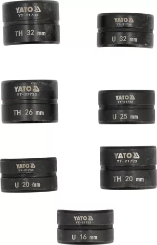 YATO Csőprés akkus hidraulikus kivitelben PEX-AL-PEX csövekhez, U/TH 16–32 mm, 60 kN, 18 V (YT-21733)
