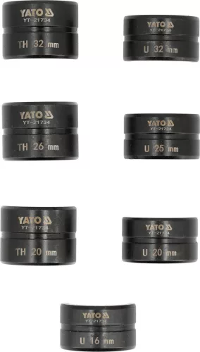 YATO Csőprés akkus hidraulikus kivitelben PEX-AL-PEX csövekhez, U/TH 16–32 mm, 32 kN, 18 V (YT-21734)