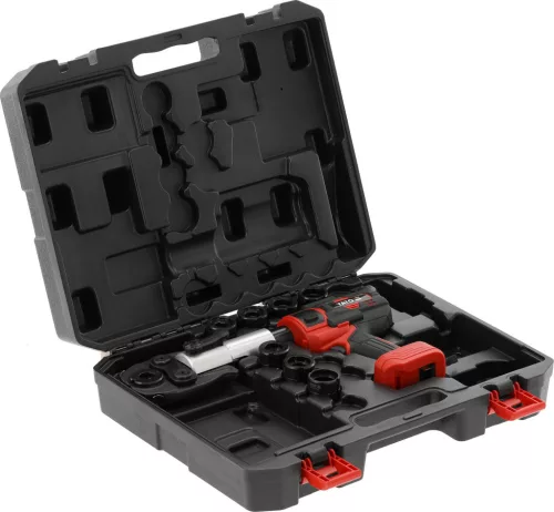 YATO Csőprés akkus hidraulikus kivitelben PEX-AL-PEX csövekhez, U/TH 16–32 mm, 32 kN, 18 V (YT-21734)