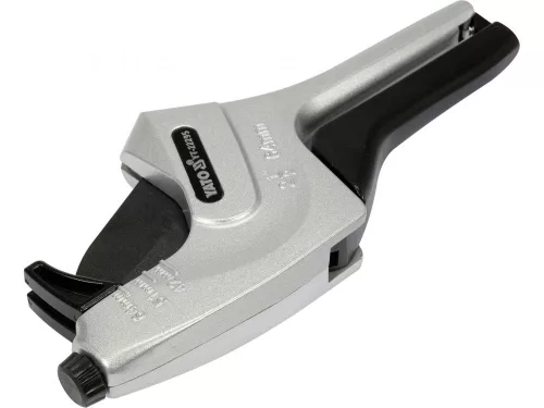 YATO Racsnis műanyagcső-vágó állítható csőtámasszal, 3–64 mm, SK5 PTFE pengével (YT-22295)