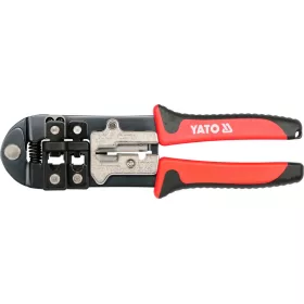   YATO Krimpelő fogó 215 mm UTP hálózati (RJ45) és telefon (RJ11, RJ12) csatlakozóhoz (YT-22422)