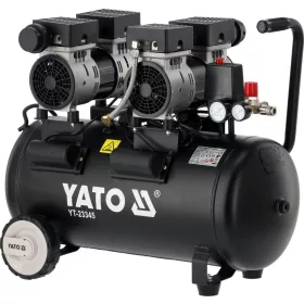   YATO Kompresszor 50 literes tartállyal, olajmentes csendes kivitel, 1,5 kW, 280 l/perc, 8 bar (YT-23345)