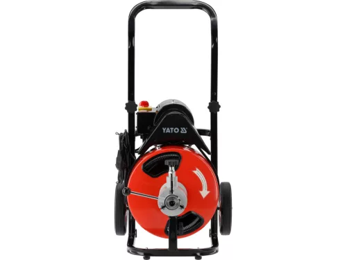 YATO Elektromos csőtisztító gép 15,4 m spirállal, 300 W, 50–100 mm csövekhez (YT-25055)