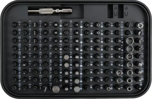 YATO Precíziós bitkészlet elektronikai javításhoz, 4 mm, 130 részes (YT-25761)