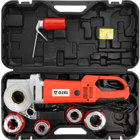   YATO Elektromos csőmenetvágó gép készlet acélcsőhöz, 1/2”–1-1/4”, 2230 W, 450 Nm (YT-29011)