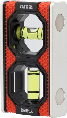 YATO Vízmérték mágneses, mini, 83 × 47 × 19 mm, 2 libellával (YT-30351)