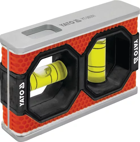 YATO Vízmérték mágneses, mini, 83 × 47 × 19 mm, 2 libellával (YT-30351)