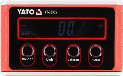 YATO Vízmérték digitális kijelzővel, mágneses talppal, 0–90°, ±0,1° (YT-30355)