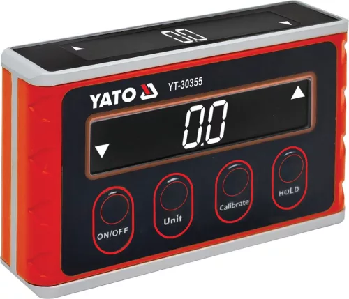 YATO Vízmérték digitális kijelzővel, mágneses talppal, 0–90°, ±0,1° (YT-30355)