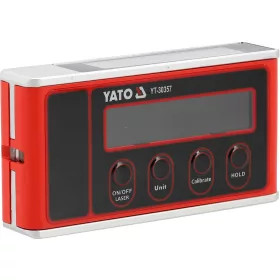   YATO Digitális zsebvízmérték lézerrel, 0–90°, 20 m, mágneses talppal (YT-30357)