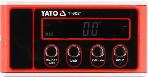 YATO Digitális zsebvízmérték lézerrel, 0–90°, 20 m, mágneses talppal (YT-30357)