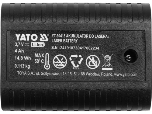 YATO Akkumulator lézerekhez YT-30417 hez 4000mAh (YT-30418)