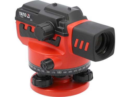 YATO Optikai geodéziai szintező tartozékokkal 32x-os optikai szintező + 5 méteres mérőléc + állvány  (YT-30553)