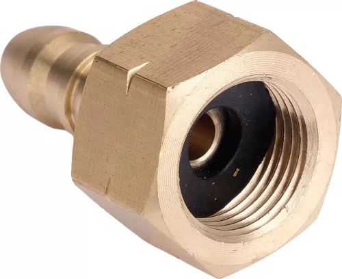 YATO Gáztömlő csatlakozó propán-bután palackhoz, 3/8” balmenet, 9–10 mm-es tömlőhöz (YT-36802)