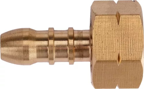 YATO Gáztömlő csatlakozó propán-bután palackhoz, 3/8” balmenet, 9–10 mm-es tömlőhöz (YT-36802)