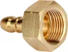 YATO Gázpalack csatlakozó tömlőcsonkkal, sárgaréz, 21,8 mm balmenet, 9–10 mm-es gáztömlőhöz (YT-36803)